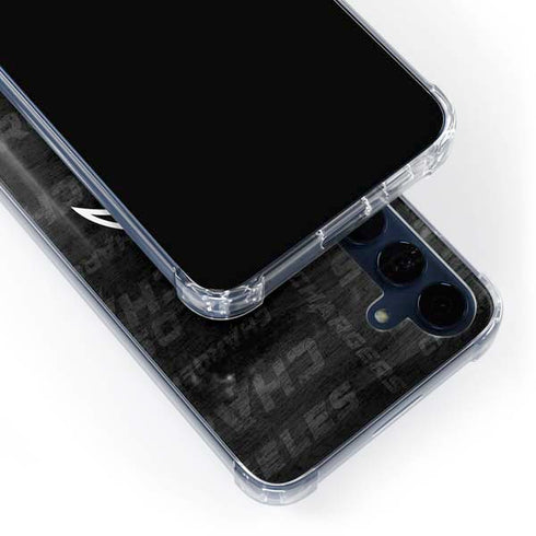 NFL Los Angeles Chargers Black & White Galaxy A55 5G Clear Case