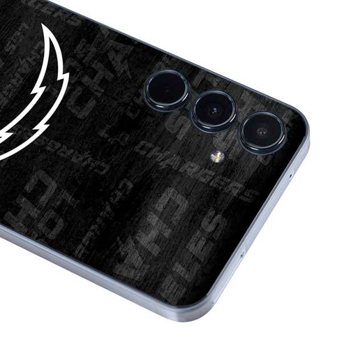 NFL Los Angeles Chargers Black & White Galaxy A55 5G Skin