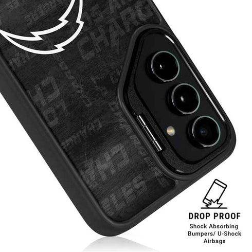 NFL Los Angeles Chargers Black & White Galaxy S24 FE Kickstand Case