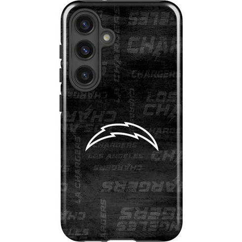 NFL Los Angeles Chargers Black & White Galaxy S25 Impact Case