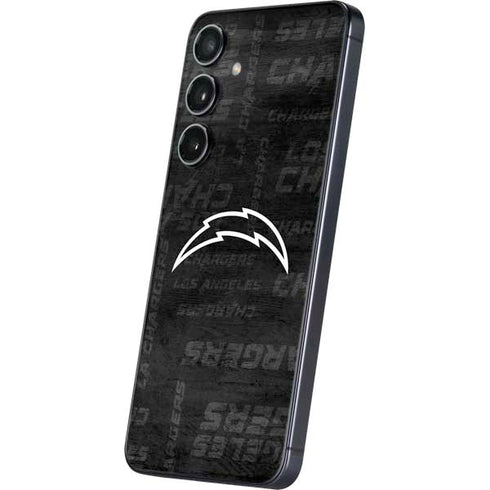 NFL Los Angeles Chargers Black & White Galaxy S25 Plus Skin