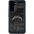 NFL Los Angeles Chargers Black & White Galaxy S24 Plus Waterproof Case