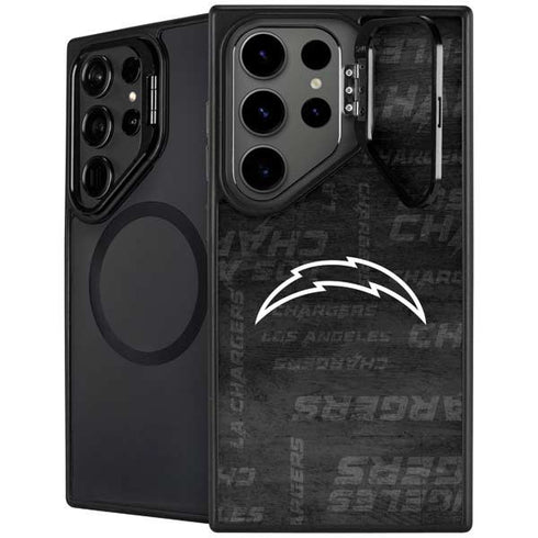 NFL Los Angeles Chargers Black & White Galaxy S24 Ultra Kickstand Case
