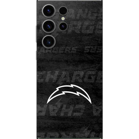 NFL Los Angeles Chargers Black & White Galaxy S25 Ultra Skin