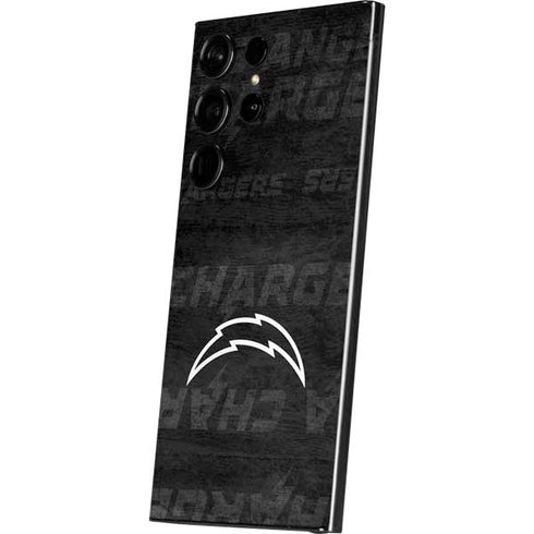 NFL Los Angeles Chargers Black & White Galaxy S25 Ultra Skin