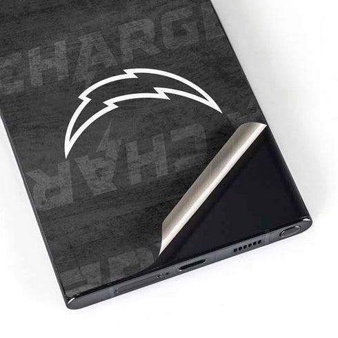 NFL Los Angeles Chargers Black & White Galaxy S25 Ultra Skin