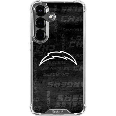 NFL Los Angeles Chargers Black & White Galaxy S26 Clear Case