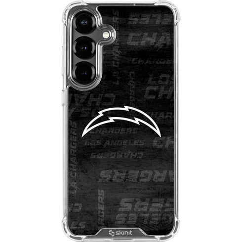 NFL Los Angeles Chargers Black & White Galaxy S26 Plus Clear Case