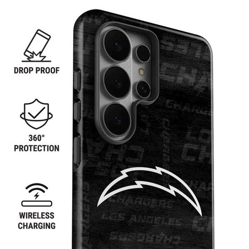 NFL Los Angeles Chargers Black & White Galaxy S26 Ultra Impact Case