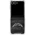 NFL Los Angeles Chargers Black & White Galaxy Z Flip7 Clear Case