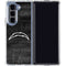 NFL Los Angeles Chargers Black & White Galaxy Z Fold5 5G Clear Case