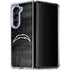 NFL Los Angeles Chargers Black & White Galaxy Z Fold5 5G Clear Case