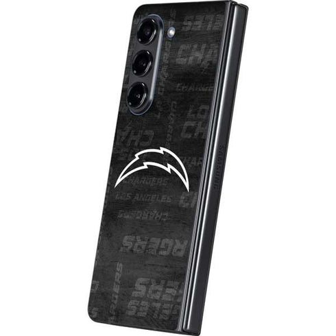 NFL Los Angeles Chargers Black & White Galaxy Z Fold5 5G Skin