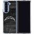 NFL Los Angeles Chargers Black & White Galaxy Z Fold6 Clear Case