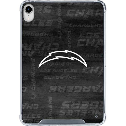 NFL Los Angeles Chargers Black & White iPad 11th Gen (2025) Clear Case