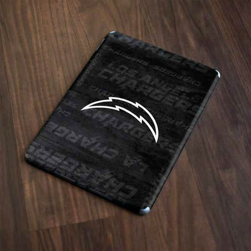 NFL Los Angeles Chargers Black & White Apple iPad Skin