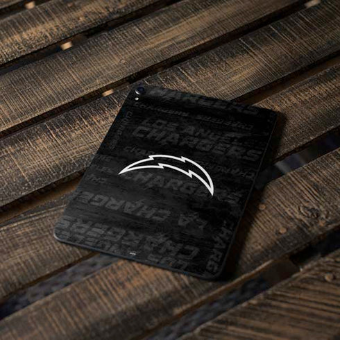 NFL Los Angeles Chargers Black & White Apple iPad Pro Skin