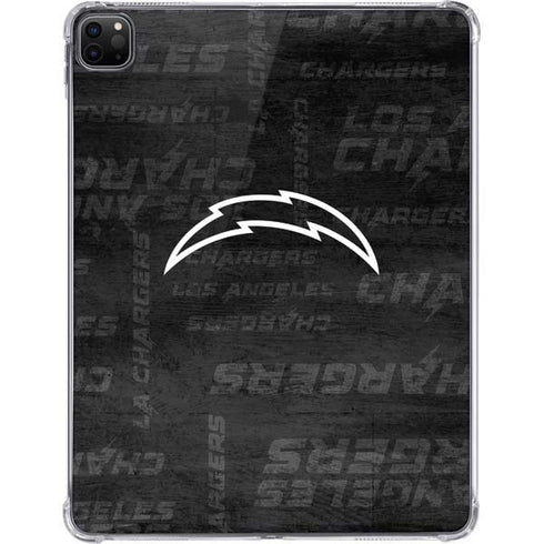 NFL Los Angeles Chargers Black & White iPad Pro 11in (2024) Clear Case