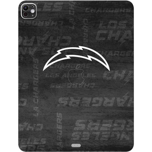 NFL Los Angeles Chargers Black & White iPad Pro 13in M4 (2024) Skin