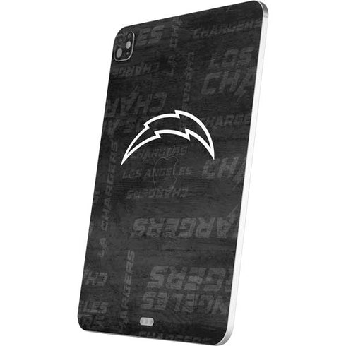 NFL Los Angeles Chargers Black & White iPad Pro 13in M4 (2024) Skin