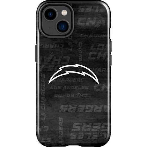 NFL Los Angeles Chargers Black & White iPhone 15 Impact Case