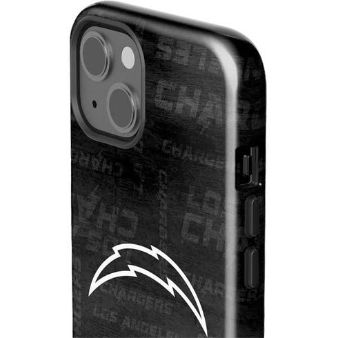 NFL Los Angeles Chargers Black & White iPhone 15 Impact Case