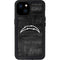 NFL Los Angeles Chargers Black & White iPhone 15 Plus Waterproof Case