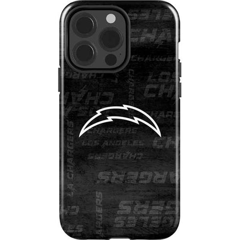 NFL Los Angeles Chargers Black & White iPhone 15 Pro Impact Case