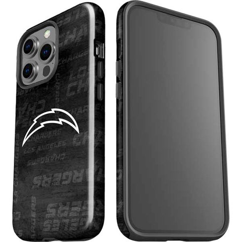 NFL Los Angeles Chargers Black & White iPhone 15 Pro Impact Case
