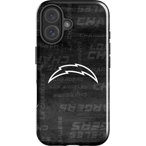 NFL Los Angeles Chargers Black & White iPhone 16 Impact Case