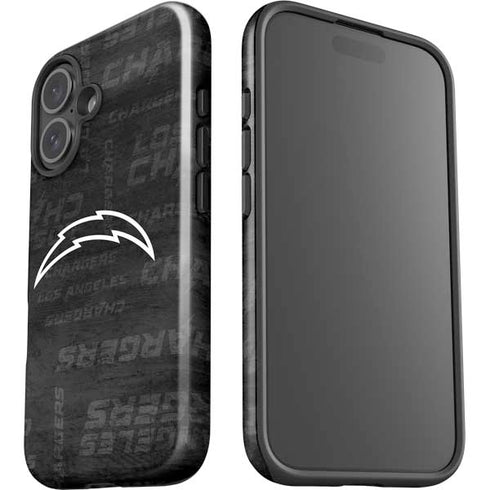 NFL Los Angeles Chargers Black & White iPhone 16 Plus Impact Case