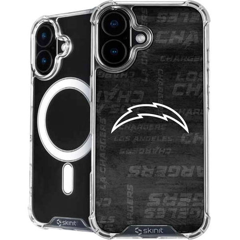 NFL Los Angeles Chargers Black & White iPhone 16 Plus MagSafe Case
