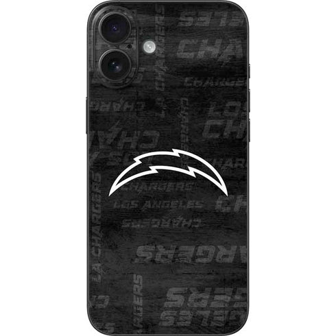 NFL Los Angeles Chargers Black & White iPhone 16 Plus Skin