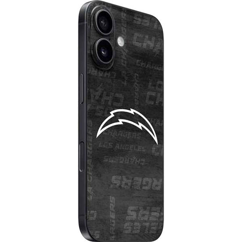NFL Los Angeles Chargers Black & White iPhone 16 Plus Skin