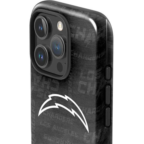NFL Los Angeles Chargers Black & White iPhone 16 Pro Impact Case