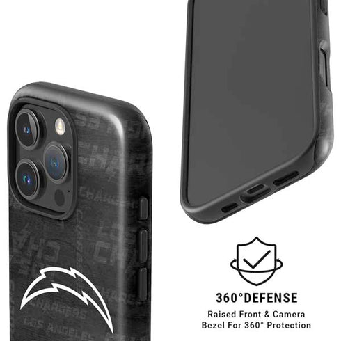 NFL Los Angeles Chargers Black & White iPhone 16 Pro Magsafe Impact Case