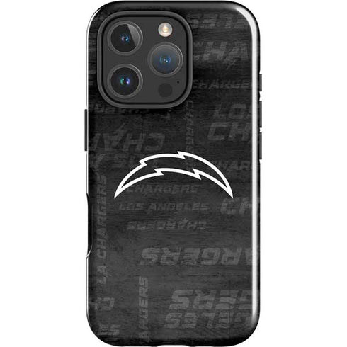 NFL Los Angeles Chargers Black & White iPhone 16 Pro Max Impact Case