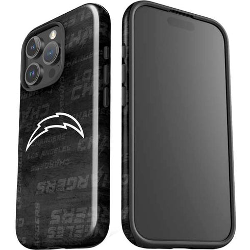 NFL Los Angeles Chargers Black & White iPhone 16 Pro Max Impact Case