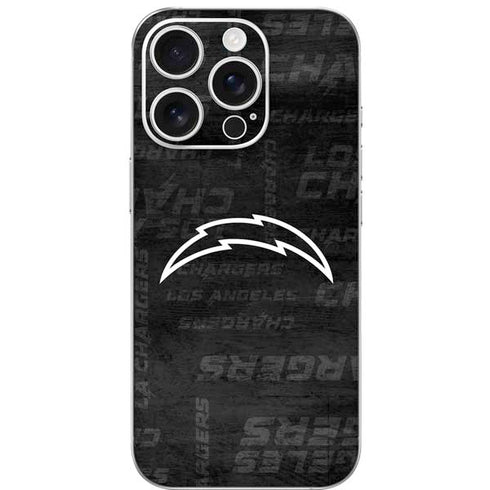NFL Los Angeles Chargers Black & White iPhone 16 Pro Skin