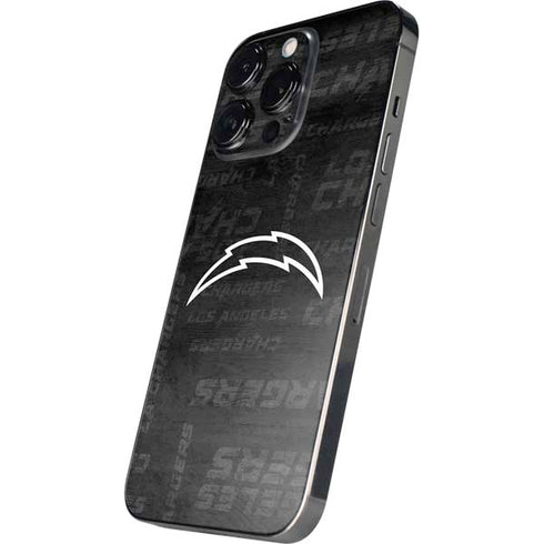 NFL Los Angeles Chargers Black & White iPhone 16 Pro Skin