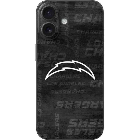 NFL Los Angeles Chargers Black & White iPhone 16 Skin