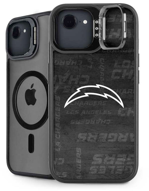 NFL Los Angeles Chargers Black & White iPhone 16e Kickstand Case