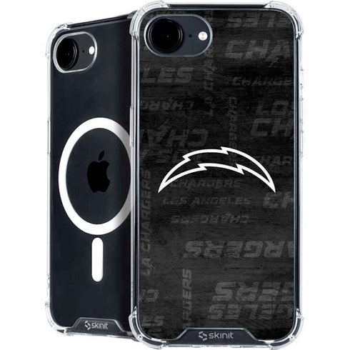 NFL Los Angeles Chargers Black & White iPhone 16e MagSafe Case