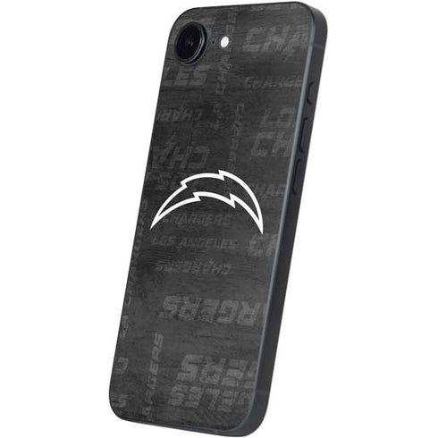 NFL Los Angeles Chargers Black & White iPhone 16e Skin