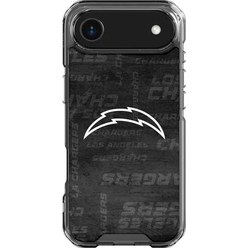 NFL Los Angeles Chargers Black & White iPhone 17 Air Clear Case