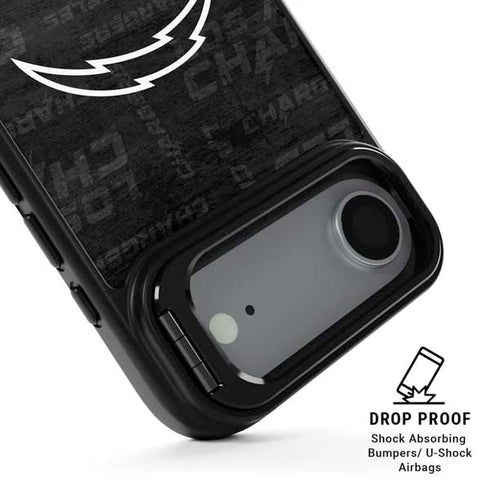 NFL Los Angeles Chargers Black & White iPhone 17 Air Kickstand Case