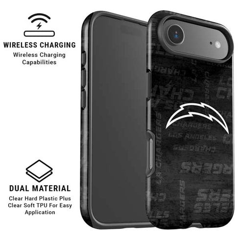 NFL Los Angeles Chargers Black & White iPhone 17 Air Magsafe Impact Case