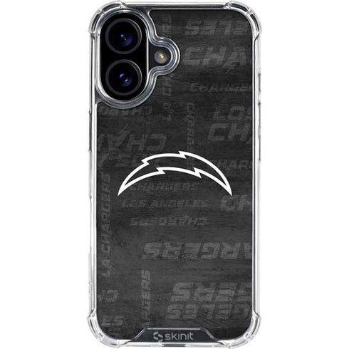 NFL Los Angeles Chargers Black & White iPhone 17 Clear Case
