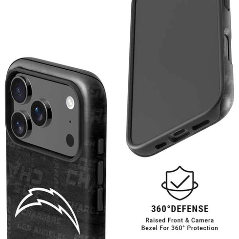 NFL Los Angeles Chargers Black & White iPhone 17 Pro Magsafe Impact Case