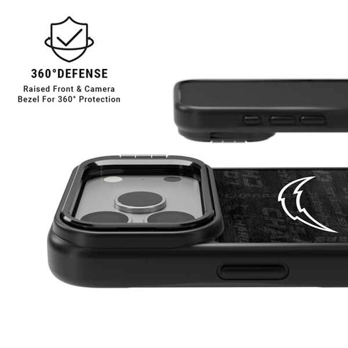 NFL Los Angeles Chargers Black & White iPhone 17 Pro Max Kickstand Case